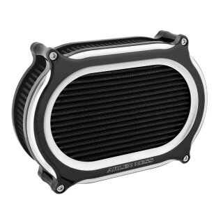 Arlen Ness Stage II Luftfilter Kit Oval schwarz CC für Harley M8 17-25
