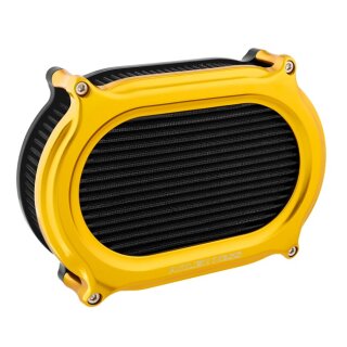 Arlen Ness Stage II Luftfilter Kit Oval gold für Harley M8 17-25
